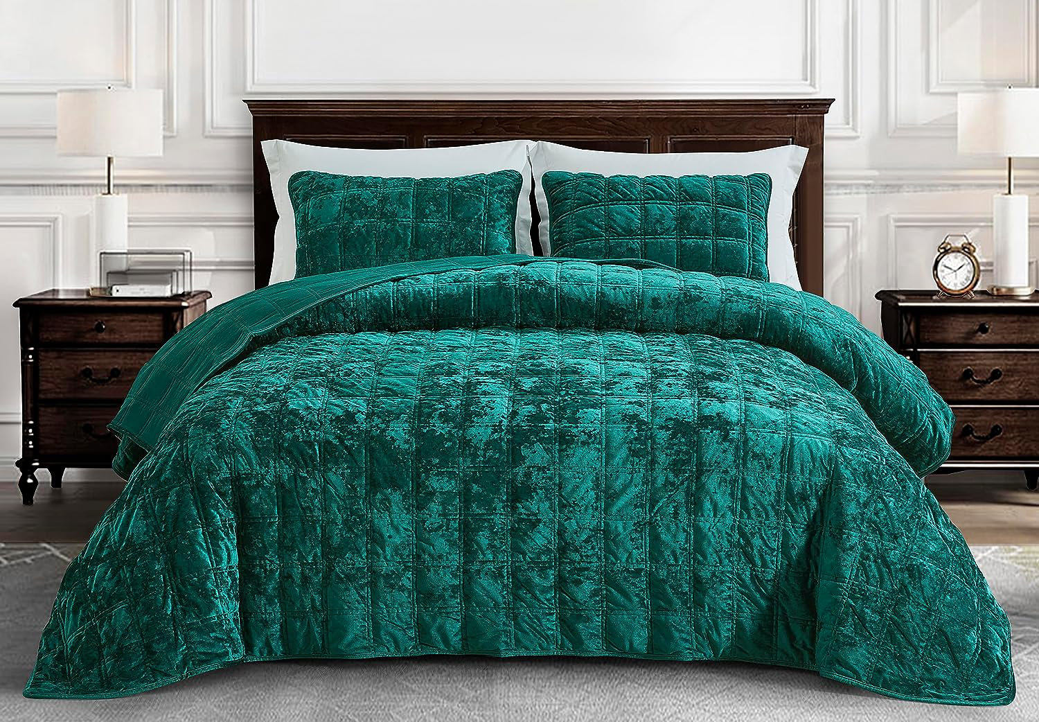 Chezmoi Collection Velvet Quilt Set & Reviews | Wayfair