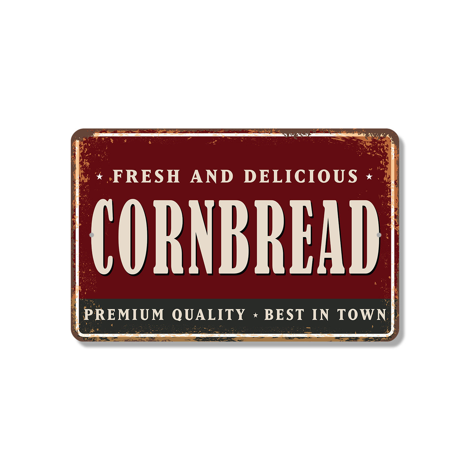 SignMission Cornbread Street (2 Pack) 8 Inch x 12 Inch Plastic Sign ...