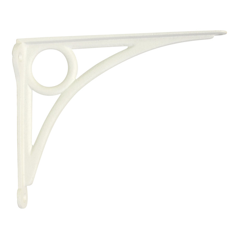 Équerre de tablette en fer, Blanc