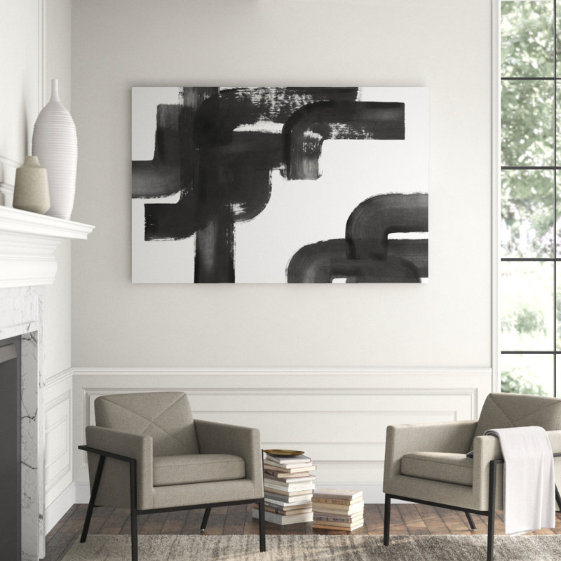 Concentric Corners I Print by Bobby Berk, 30" H x 45" W x 1.5" D, Image Bursh Gel