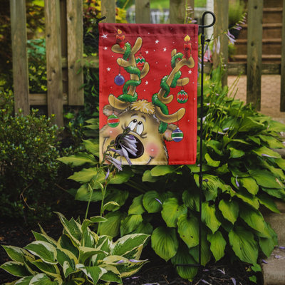 Drapeau de jardin à 2 côtés à antlerss de comic avec décor décoratif