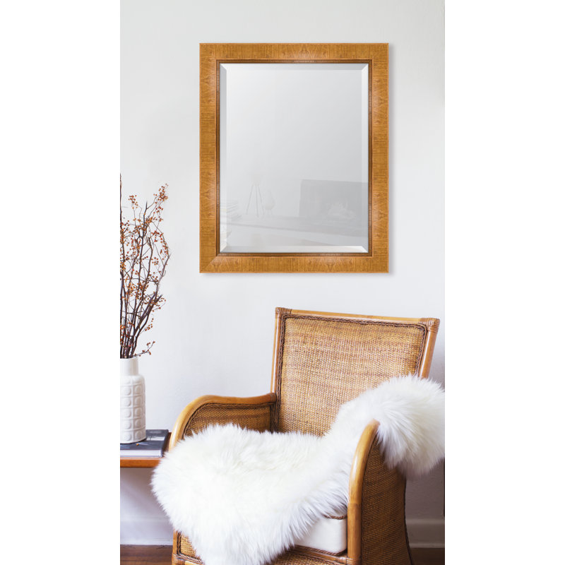 Gullion Wall Mirror, 34" H x 28" W, Natural