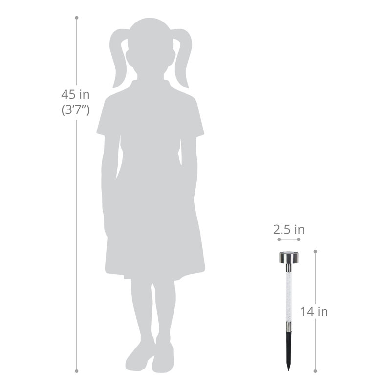 Solar Color Changing LED Bubble Garden Stakes, Set of 4