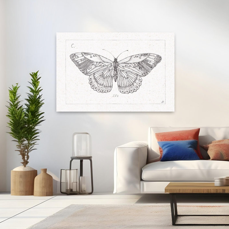 Art contemporain Art contemporain papillon, H 32 po x l 48 po