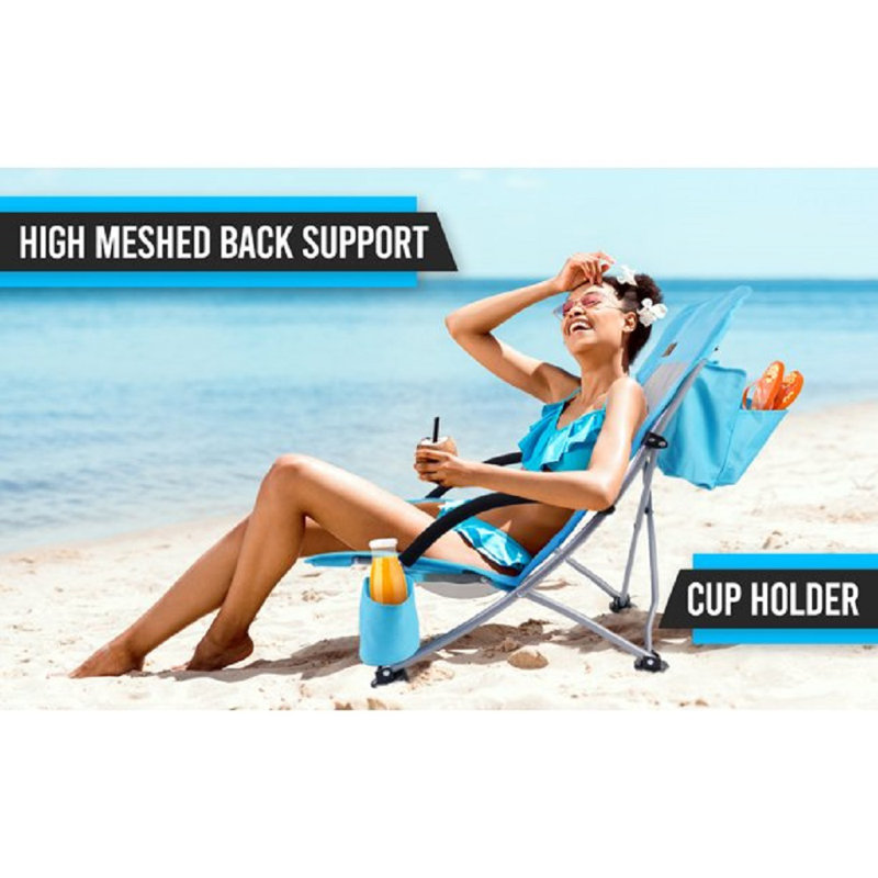 Chaise de plage Damyn, Bleu