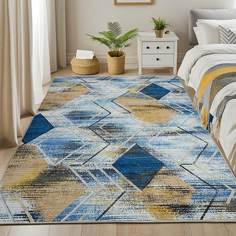 Rectangle Kidus Tapis Tapis de salon Grand tapis Tapis d'extérieur Tapis de salon, Rectangle 6 pi x 9 pi