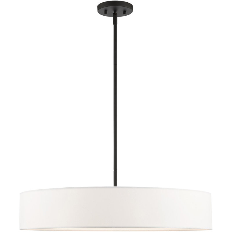 Lustre tambour 5 lumières, Bronze / laiton antique, Gruau