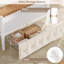 Kids Bedroom Set: LED Canopy Bed Frame with Charging Ports + 2 Nightstands with Outlets & Drawers (Creamy White, T Sizes)-1332448569-1337733672