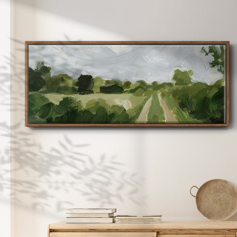 " Meadow Trail II ", Walnut, 12" H x 30" W x 1.5" D
