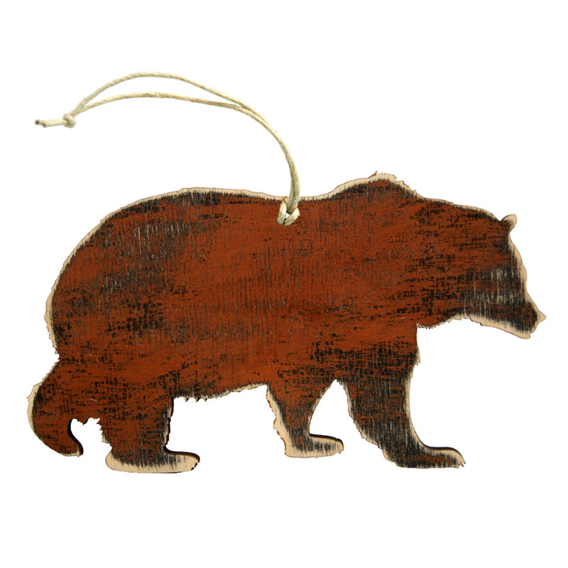 5'' Handmade Wood Animals Holiday Shaped Ornament