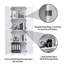 Armoire à linge Forshee l 24 po x H 72,5 po x P 12,75 po-733416328
