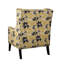 Fauteuil à oreilles avec accoudoirs à oreilles, pieds en bouleau, ornements, coussin en mousse haute amovible pour un confort d'assise exceptionnel: décoration sur rail et coussin d'assise pour une expérience optimale