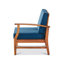 Ensemble de conversation d'extérieur en bois d'acacia avec coussins bleus 6 pièces Perla-129508165-129508166