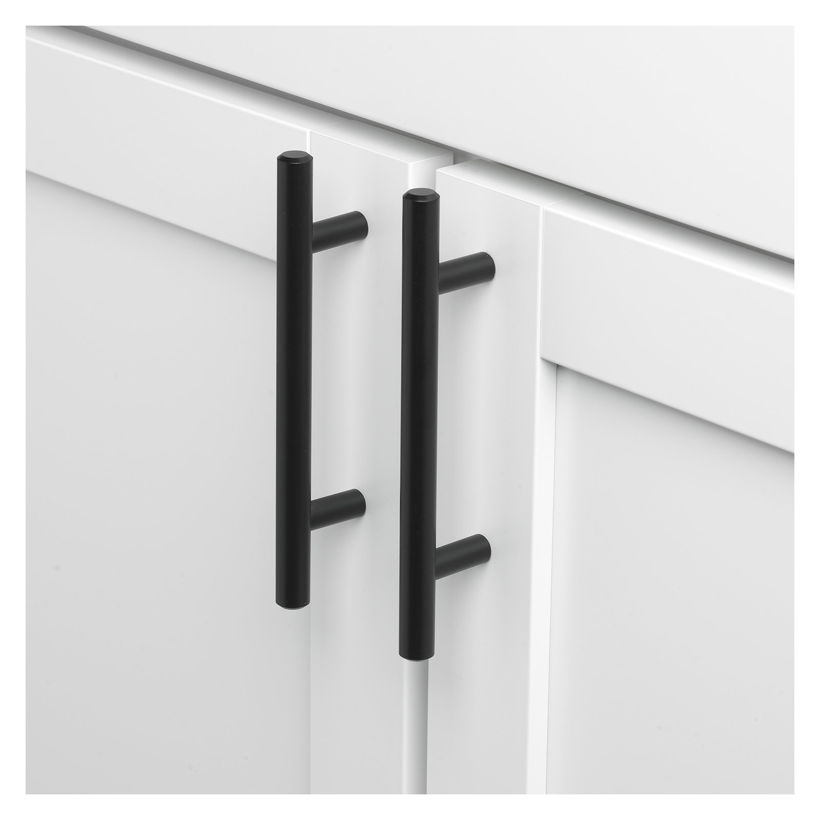 Roman Modern Bar Pull, Matte Black, 6 5/16"
