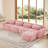 148.8" L-Shaped 4-Seater Sofa with Ottoman-2124375054