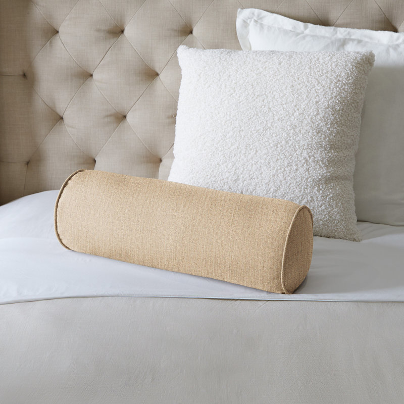 Damiana Outdoor Reversible Throw Pillow, Canvas Java, 8" x 24"
