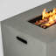 Table de feu d'extérieur en acier de 42 pouces avec chauffage au propane - Flamme efficace, intensité réglable, élevée, peu encombrante, facile à nettoyer et à entretenir, pare-vent en verre et mesures, utilisation,