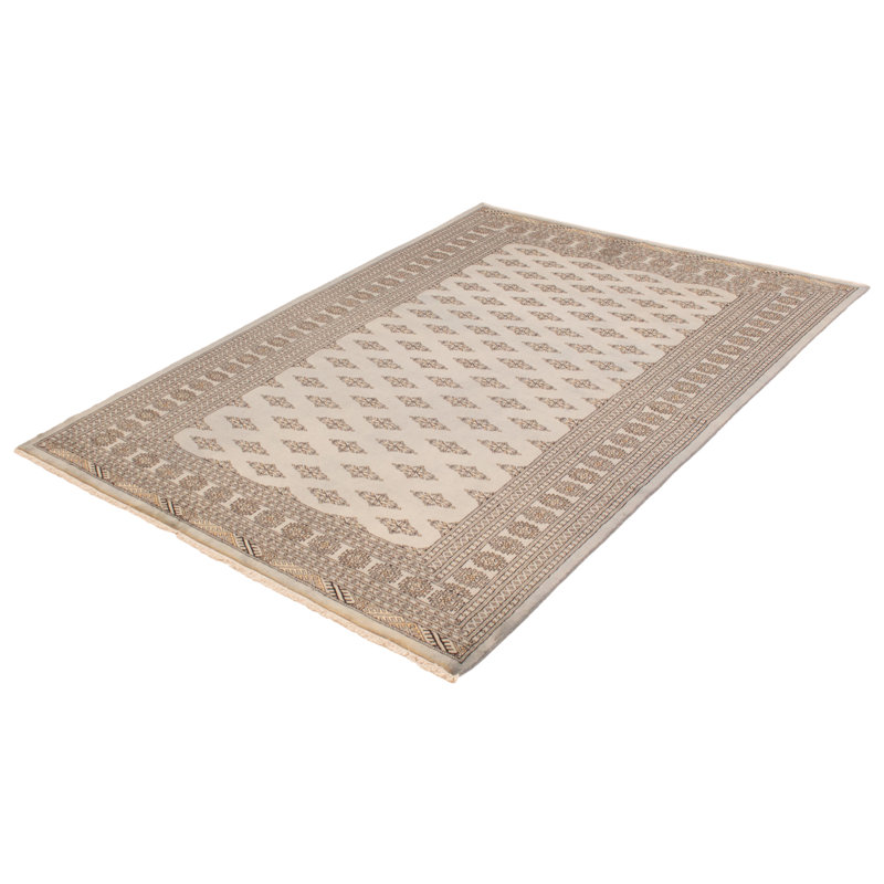 Tapis gris 6 pi 11 po x 9 pi 8 po Finha Peshawar Bokhara
