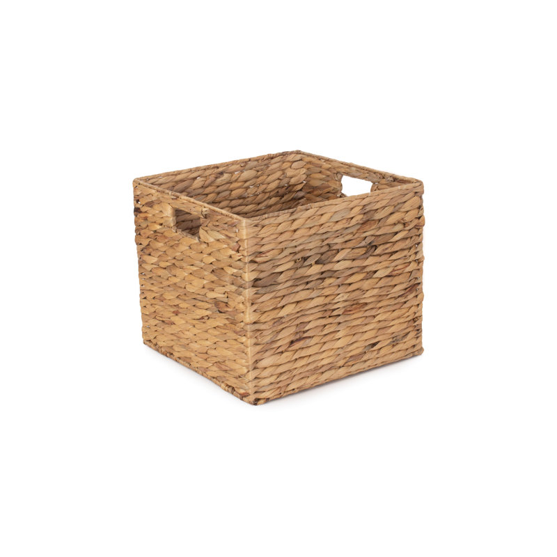 Selby Wicker Water Hyacinth Storage Basket, 29cm H x 35cm W x 35cm D