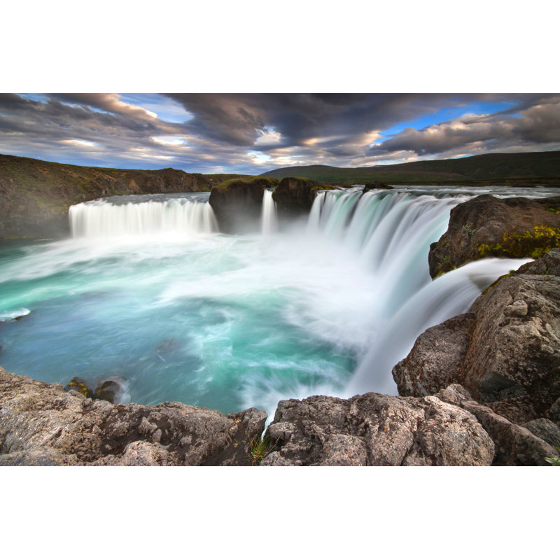 Godafoss - Photographie sur toile tendue, H 8 po x l 12 po x P 1 po