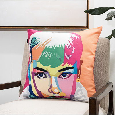  Colorful Hepburn Novelty Throw Pillow