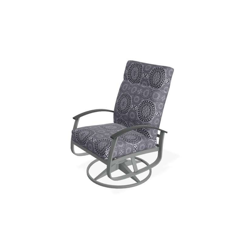 Belle Isle Outdoor Rocker Chair, Blend Indigo, Classic Graphite P30, Textured Graphite