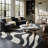 Rug Branch Elliot 7' x 10' (6'7" x 9'6") Black/White Abstract Wave Area Rug, Contemporary, Medium Pile, Stain-Resistant Carpet - Living Room, Bedroom, Dining Room, and Kitchen-1876549191