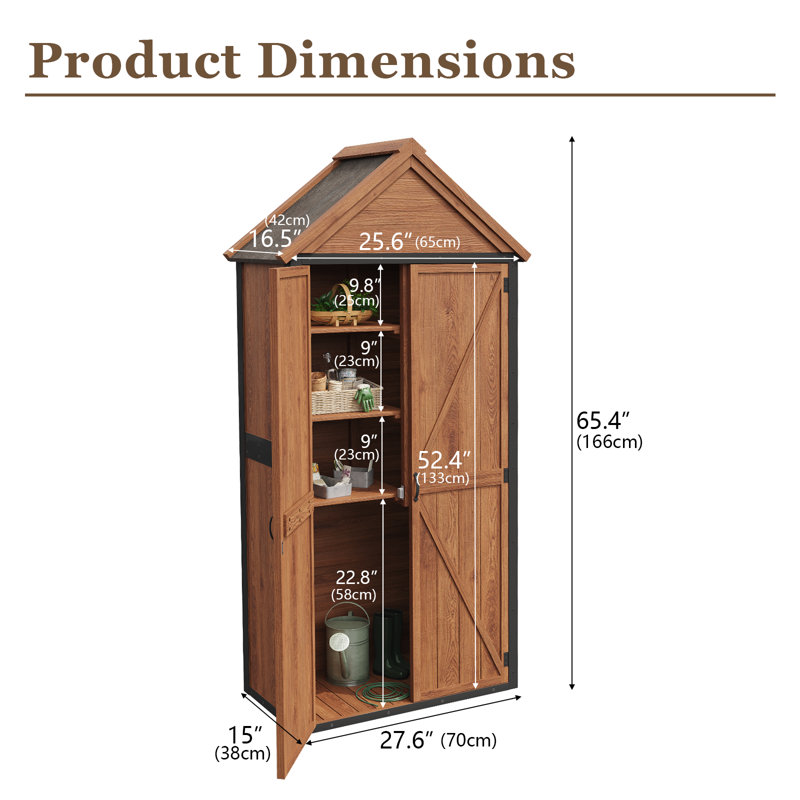 Wooden Shed Outdoor Storage Shed