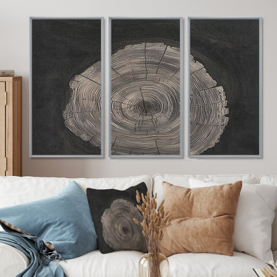 Ensemble de décorations murales spirales en bois
