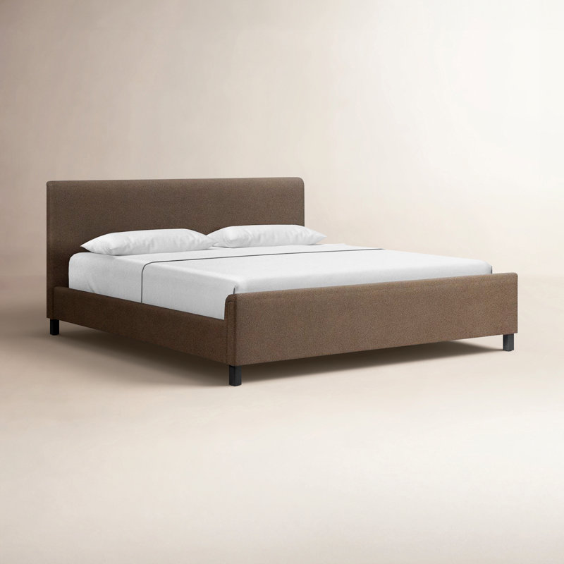 Maisara Upholstered Bed, Dark Brown, King