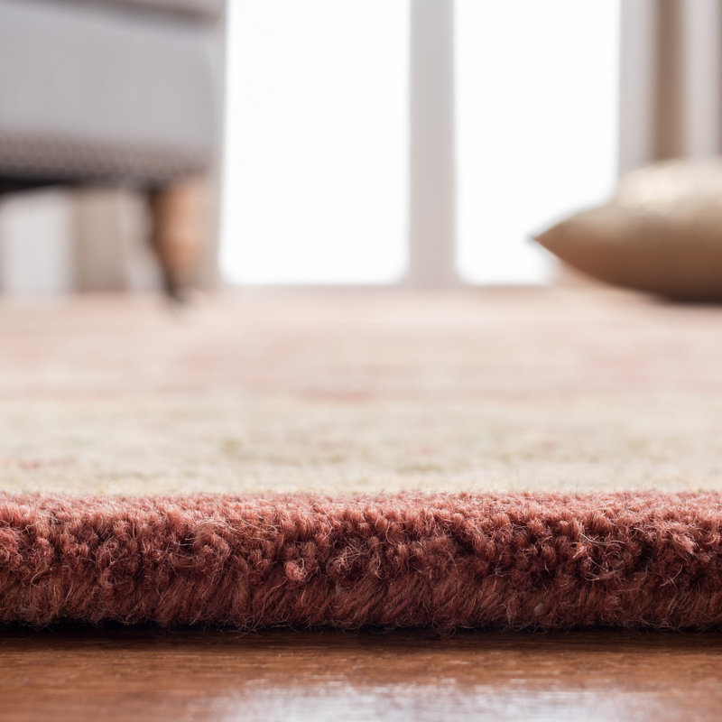 Tapis oriental en laine touffeté à la main Traver, Rond 3 pi 6 po