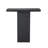 Black Rectangular Coffee Table with Pedestal Base, Magnesium Oxide Modern Accent Table for Living Room