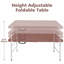Table de patio pliante portative, utilisation intérieure et extérieure, poids maximum 135 kg, pour le camping-757125181