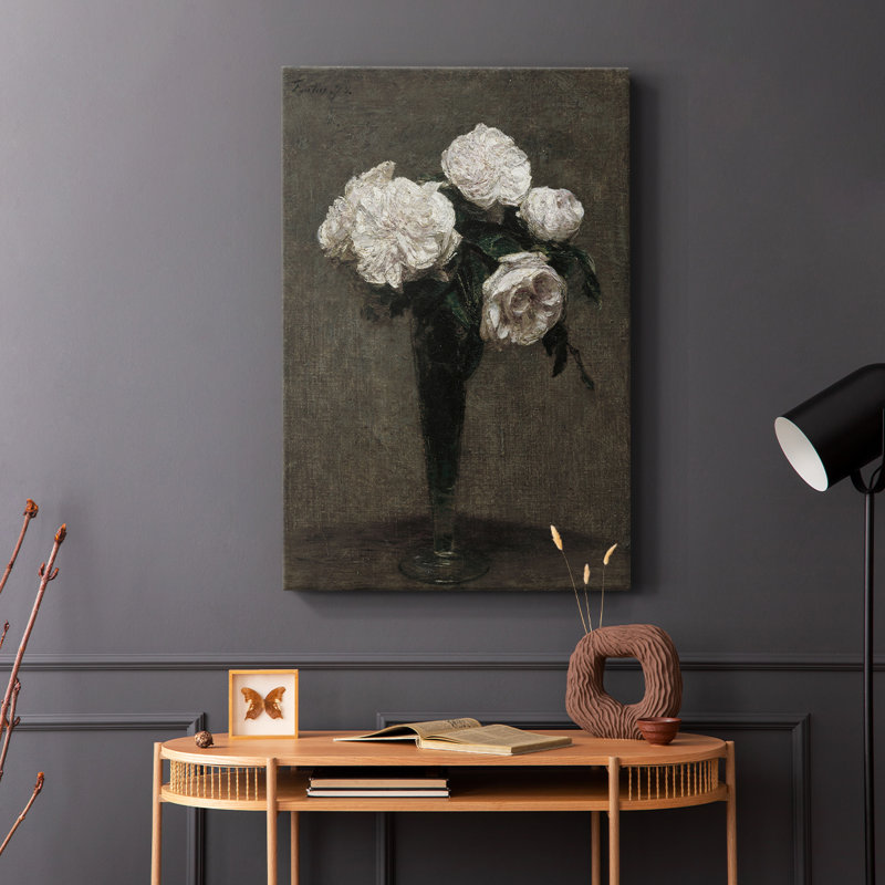 Imprimé floral rétro CCXCI - galerie Cavas, H 60 po x l 40 po