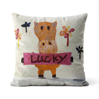 Daneey Funny Pony Plush Throw Pillow – Machine Washable Horse-Shaped Cushion with Playful Print | Super Soft Stuffed Animal Hugging Toy for Kids' Bedroom, Sofa, Car Travel & Nursery – A Thoughtful Present That Brings Joy and Easy Care – Brings Childlike Wonder to Bedtime, Naptime & Anytime