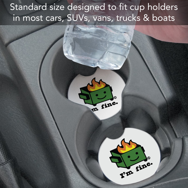 Fine 2 Pack Stone Car Coasters