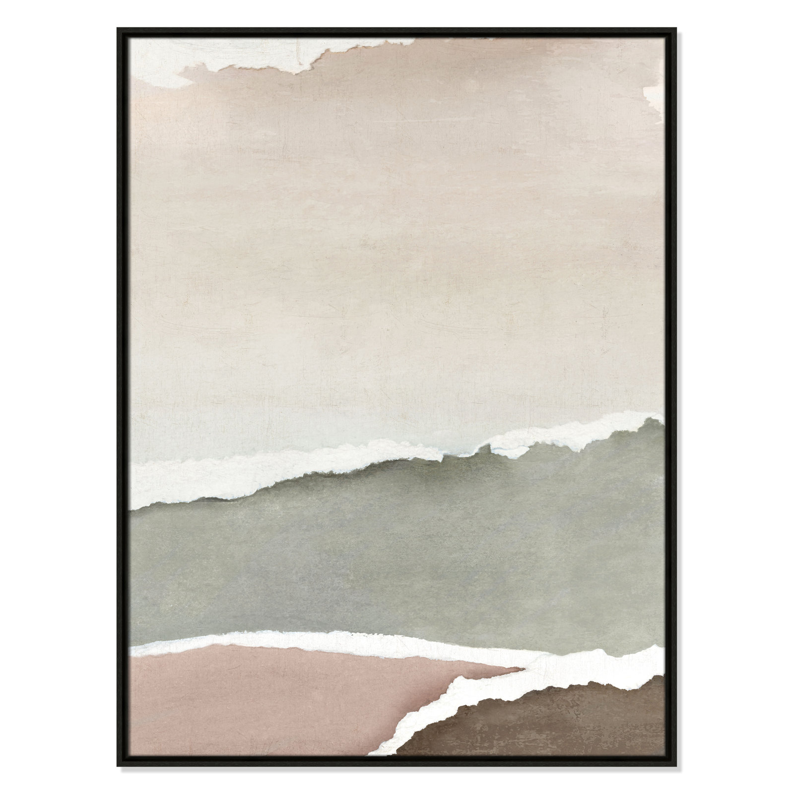 Torn Whispers II Print by Emma Peal, 41.5" H x 31.5" W, Espresso Floater