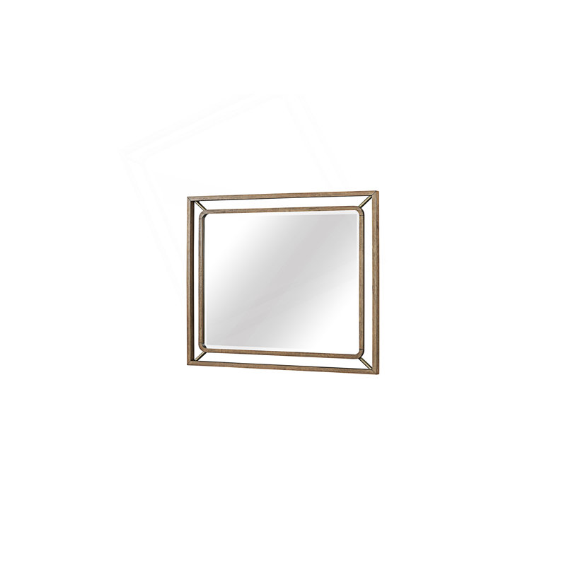 Miroir avec détails métalliques
