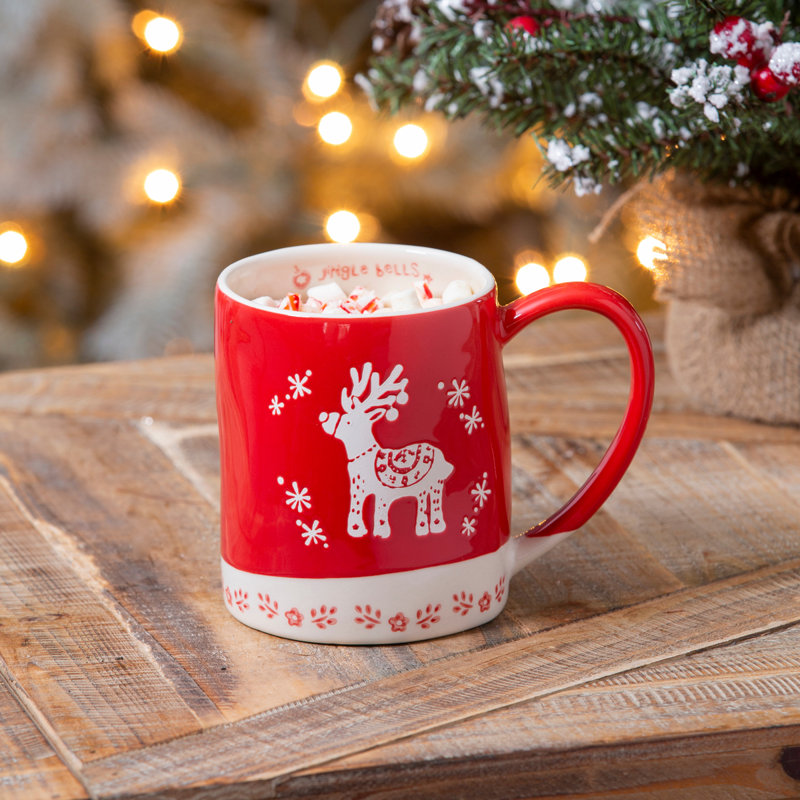 Tasse à renne en céramique 18 oz