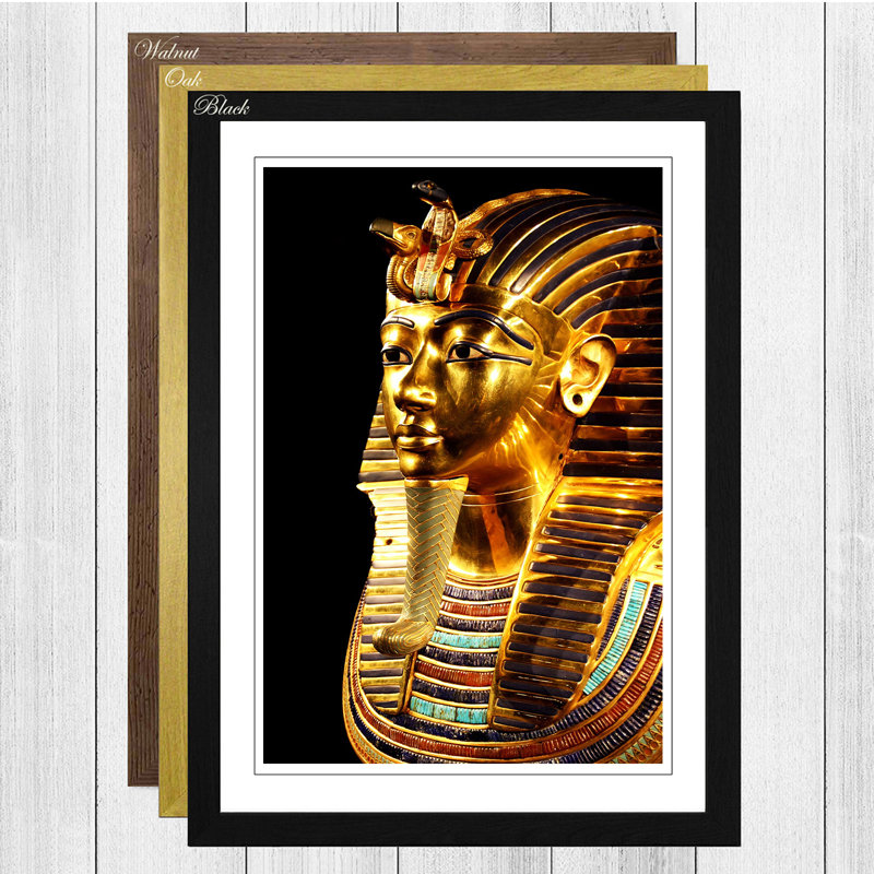 'Tutankhamun Egypt Egyptian Mummy' Framed Graphic Art, Black