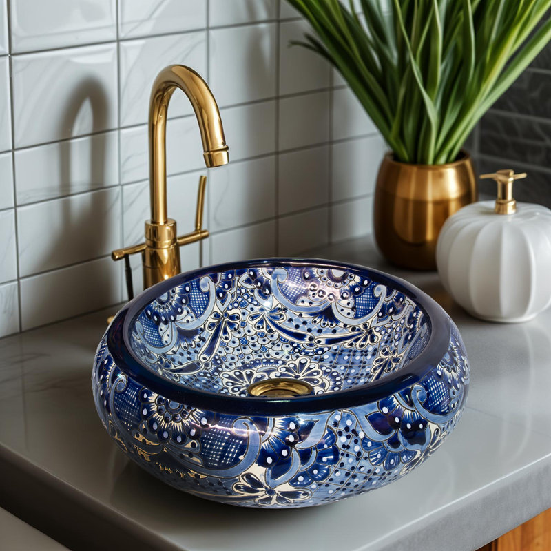 Handmade Talavera Bathroom Sink