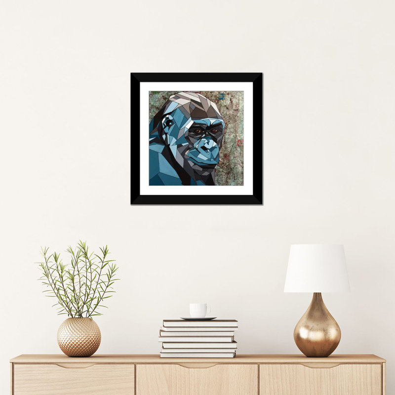« ishmael » par daas, impression sur toile tendue, H 12 po x l 12 po x P 1,5 po, Papier d'art encadré noir, Pas de tapis