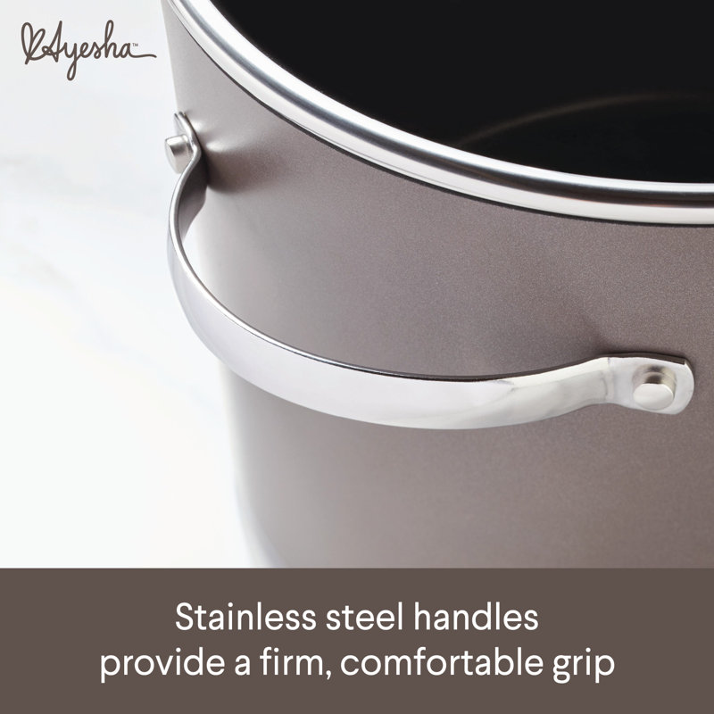 Charcoal 10-Quart Nonstick Aluminum Stockpot with Lid