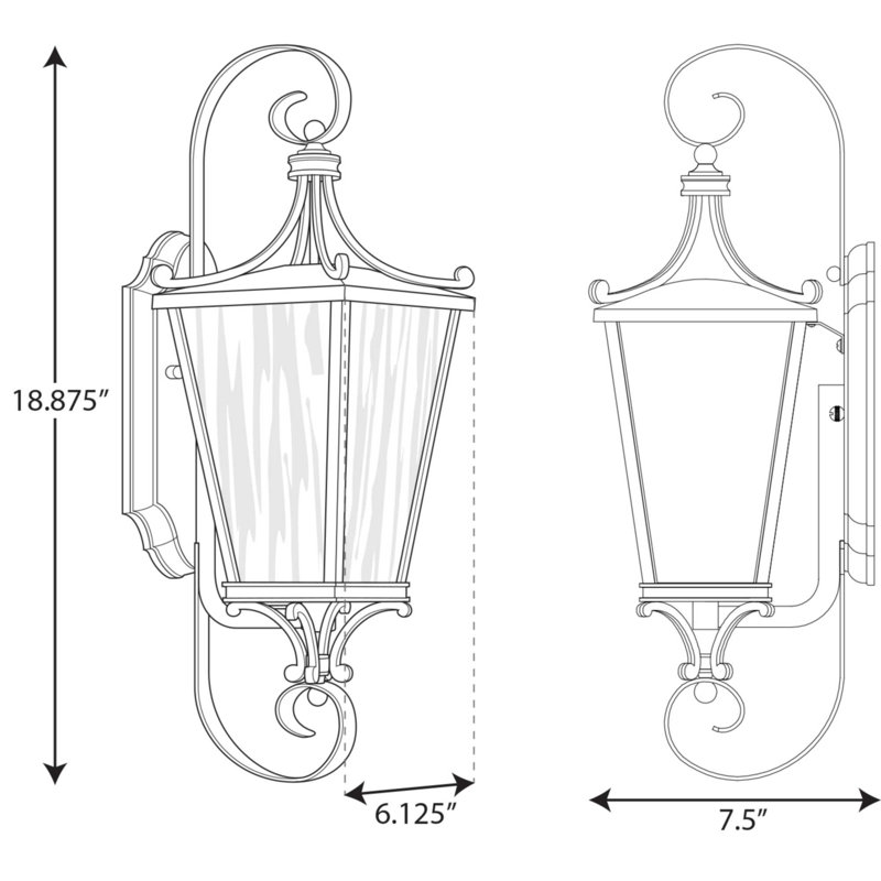 Alexandra Wall Light, 18.88" H x 6.13" W x 7.5" D