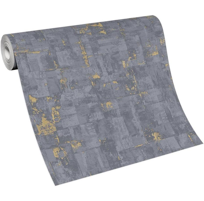 Rouleau de papier peint, Gris / or