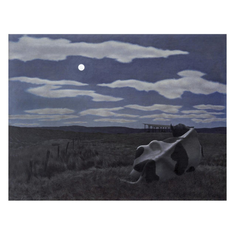 Lune et vache par Alex Colville - Impression giclée, H 22 po x l 28 po