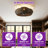 20" Boho Coastal Woven Rattan Flush Mount Ceiling Fan with Light and Remote-616477088-616477119