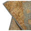 Hand Knotted Wool Area Rug in Light Blue And Gold