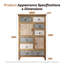 Grande armoire d'appoint vintage en bois avec sept tiroirs et deux portes pour le rangement rustique