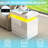 Bhhatu High Gloss 3 Pieces Living Room Table Set, White-102834540